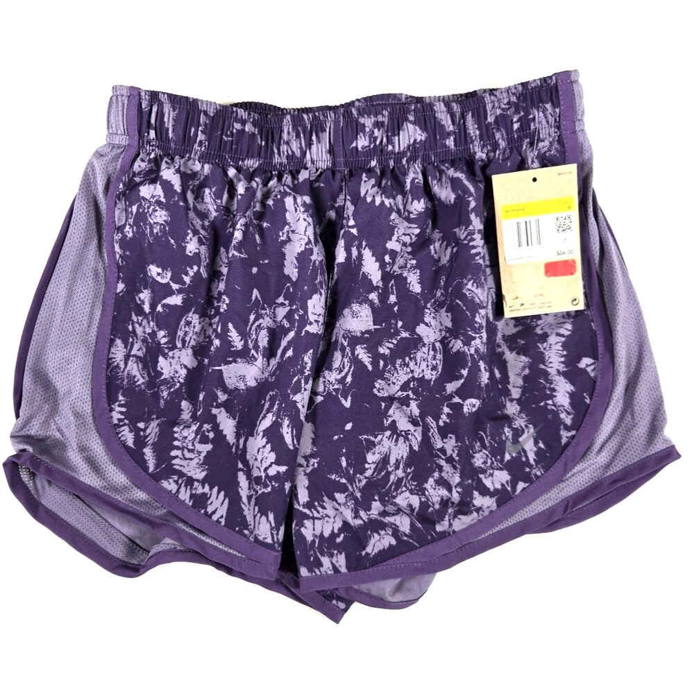 Nike Dri-FIT Tempo Running Shorts Women's Small Purple Print NWT